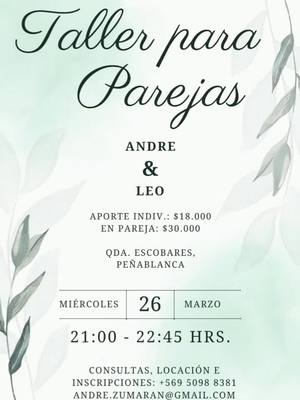 Te invitamos el 26 de marzo a este taller lleno de aprendizaje y reconexión. Nos vemos en Parcela Sol Luna, Qda. Escobar