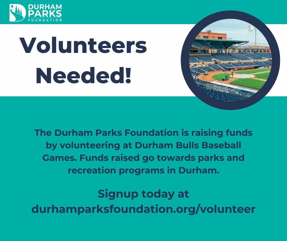 ⚾️ Join the team for a great cause! We’re seeking enthusiastic volunteers to help us at the Durham Bulls concessions. A 