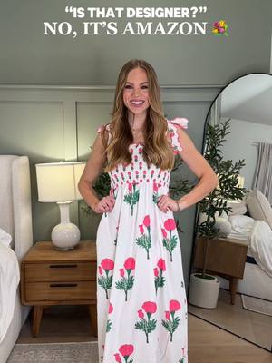 The PRETTIEST Amazon dress for spring! It had no reviews so I took a chance and what a steal for $22! #amazonfashion #am