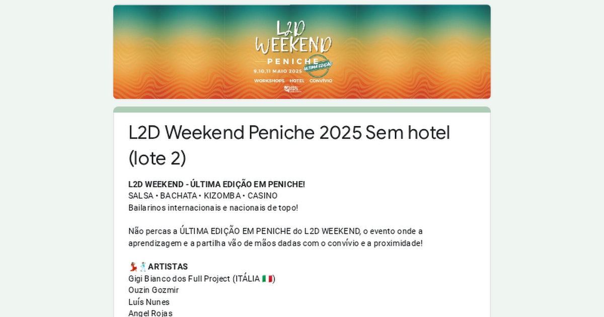 Leaders ou Par - Inscrição workshops + festas (SEM HOTEL) thumbnail