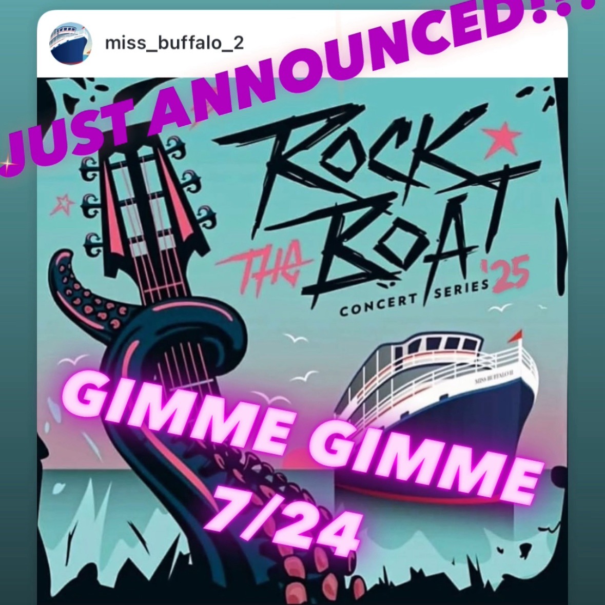 Thu, July 24 | Rock the Boat on Miss Buffalo | 6:00 pm to 8:00 pm thumbnail