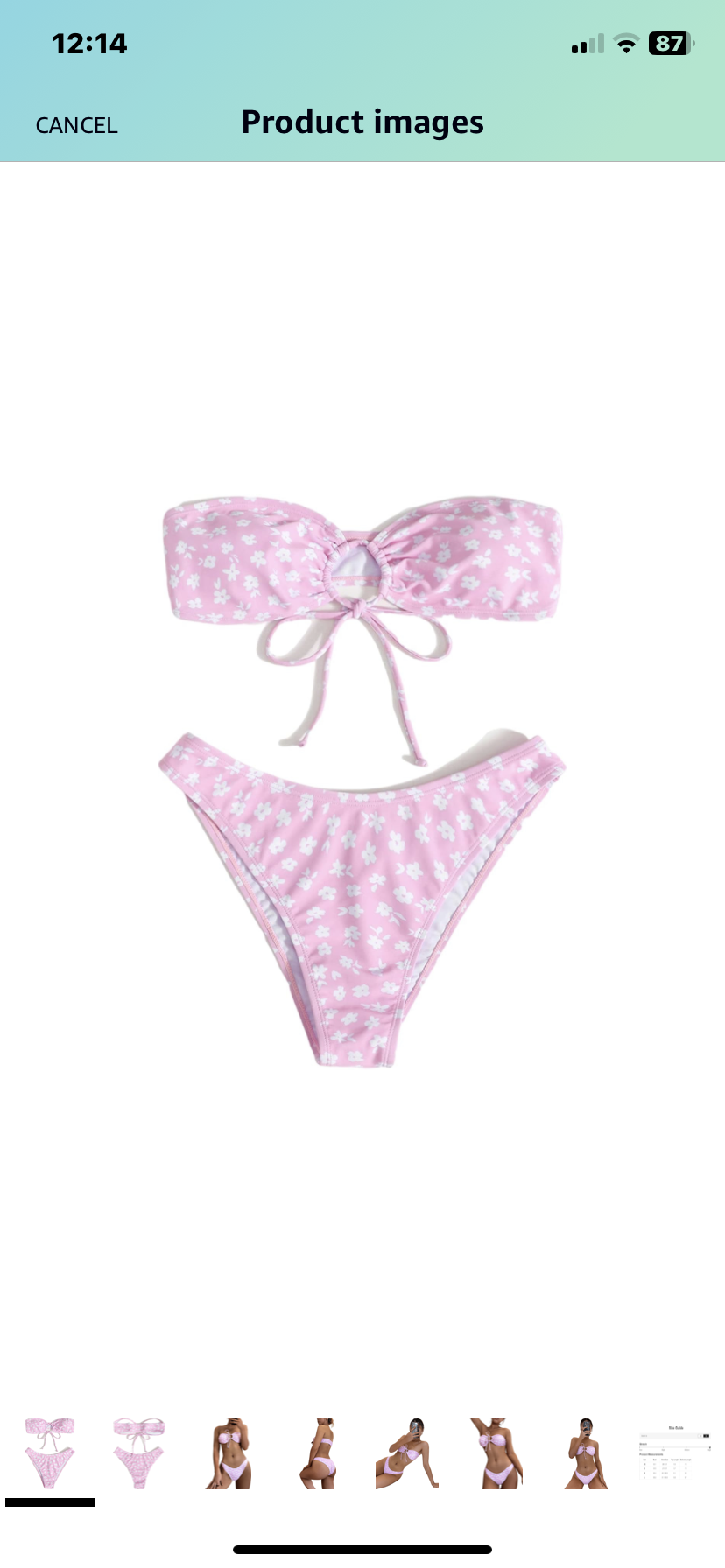 Women’s floral print bikini thumbnail