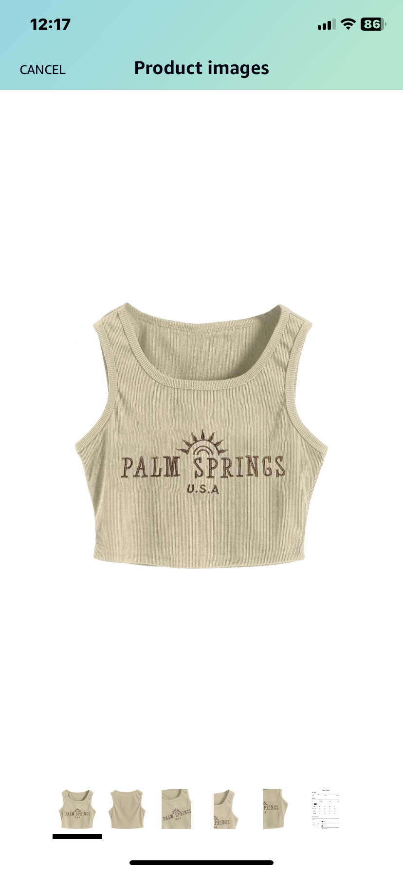 Women’s simmer cropped tank thumbnail