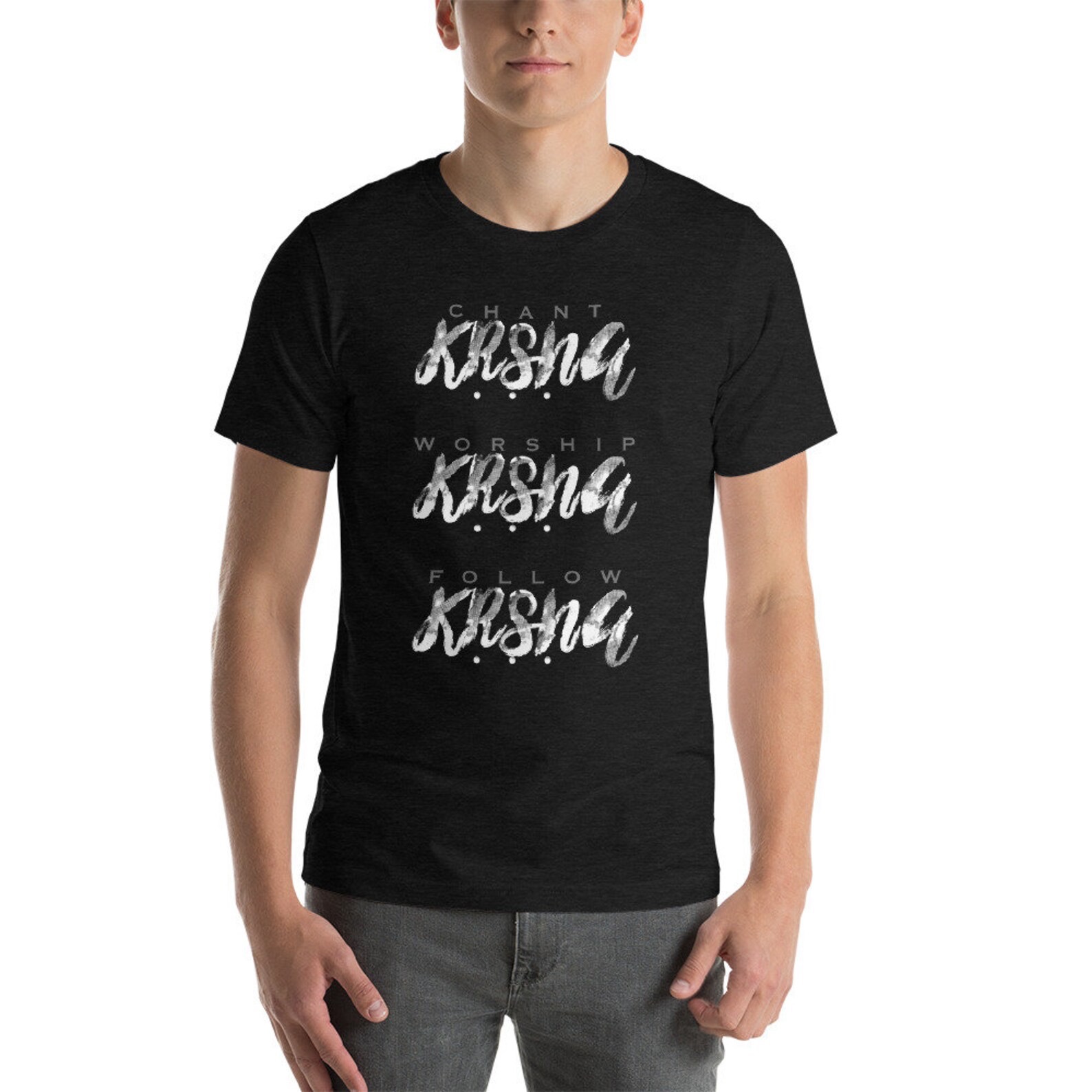 Chant Krsna Worship Krishna - Short-Sleeve Unisex T-Shirt thumbnail
