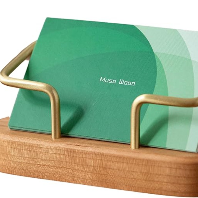 muso wood Business Card Holder for Desk thumbnail
