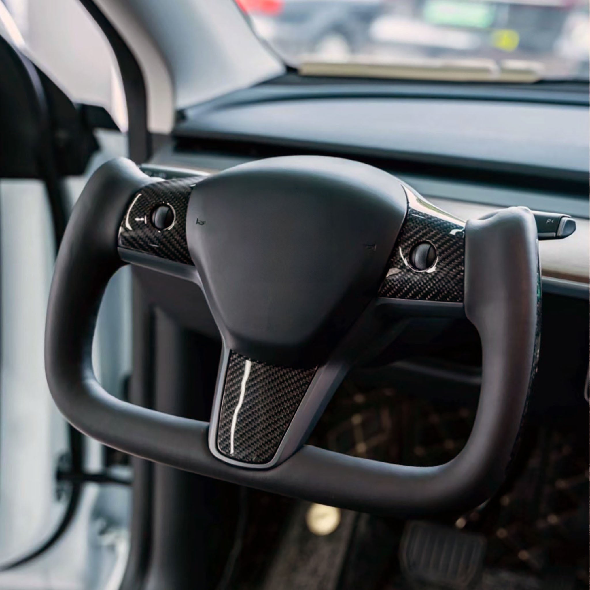 Custom Yoke Steering Wheel for Tesla Model 3 & Model Y | Heated & Carbon Fiber Option thumbnail