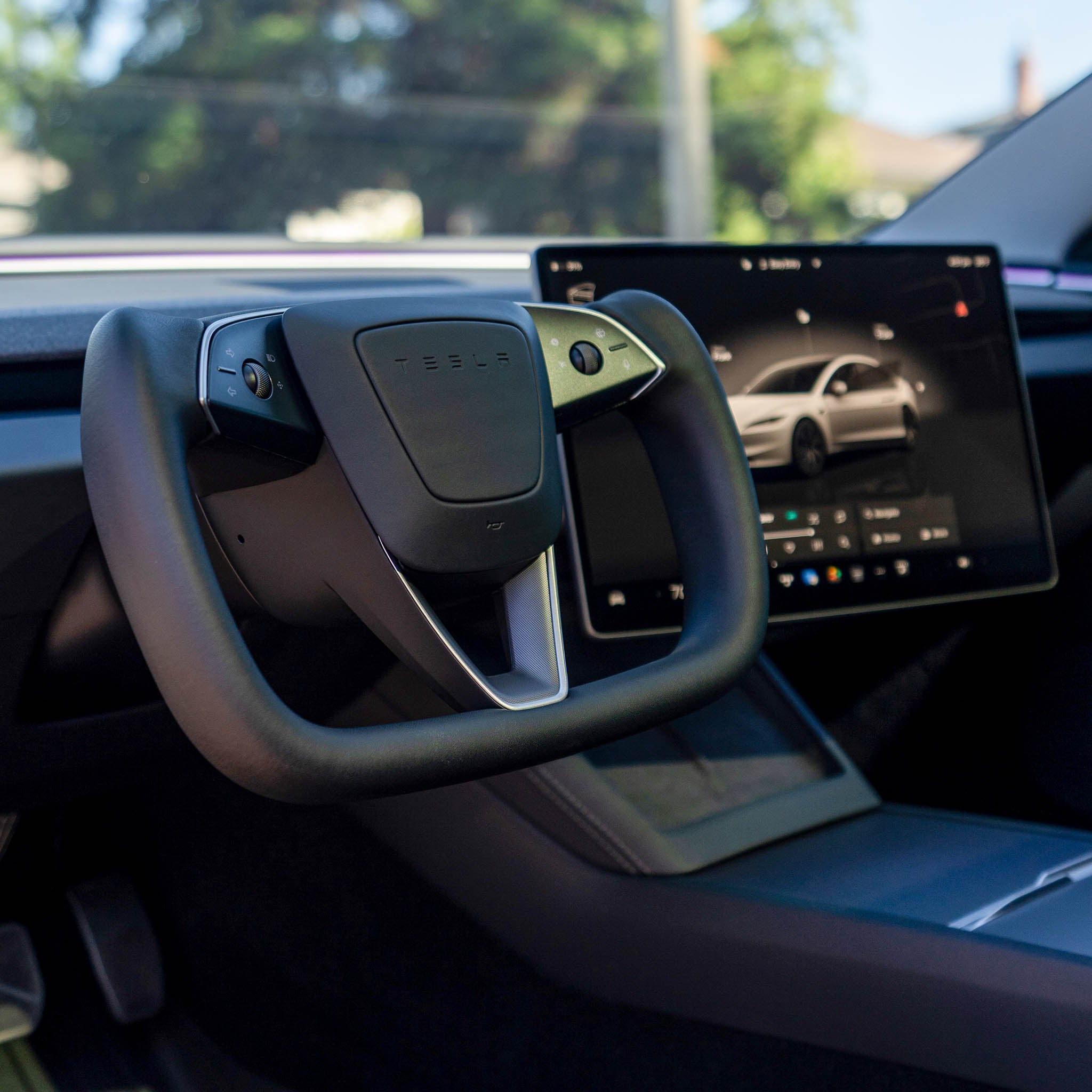 Tesla Model 3 Highland Yoke Steering Wheel (2024+) | Heated Leather Upgrade thumbnail