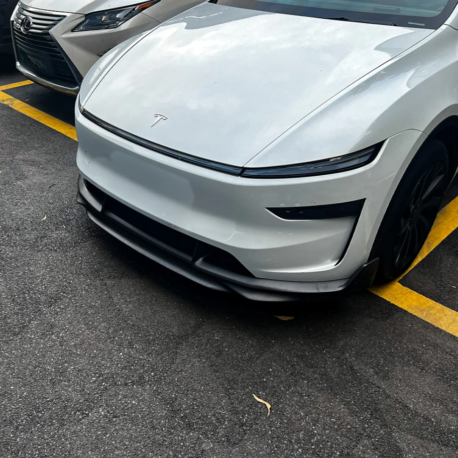2026+ Tesla Model Y Juniper Carbon Fiber Ascend Front Lip Splitter thumbnail