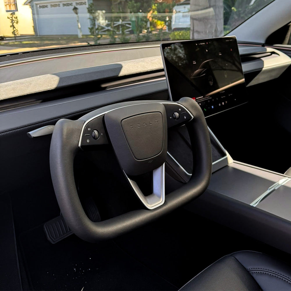 Tesla Model Y Juniper Yoke Steering Wheel (2025+) | Heated Leather Upgrade thumbnail