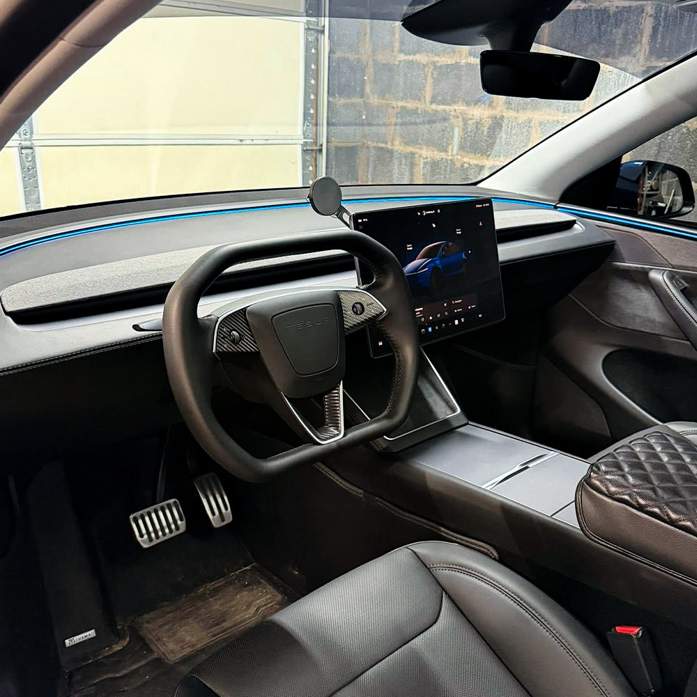 Cybertruck-Style Steering Wheel for 2024+Tesla Model 3 & 2025+ Model Y thumbnail