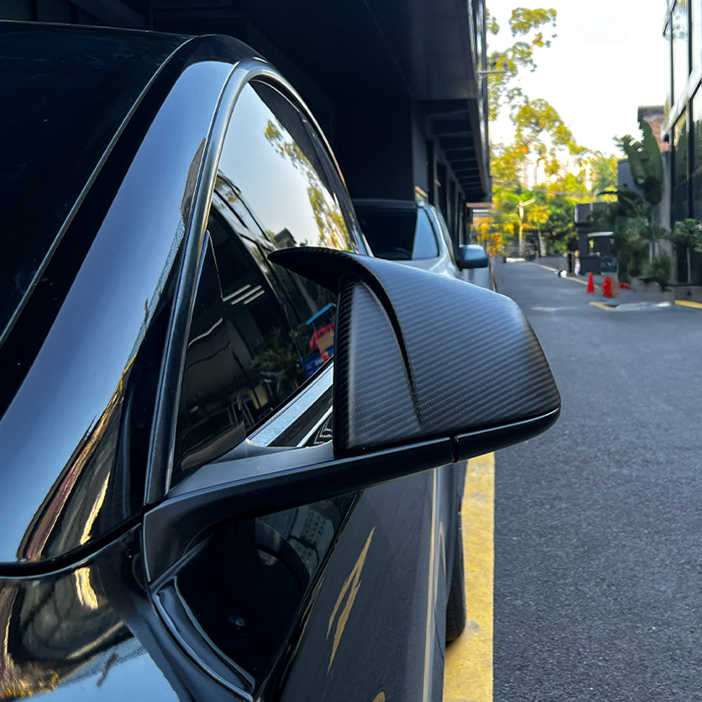 Tesla Model 3/Y Carbon Fiber Mirror Caps (Highland/Juniper) thumbnail