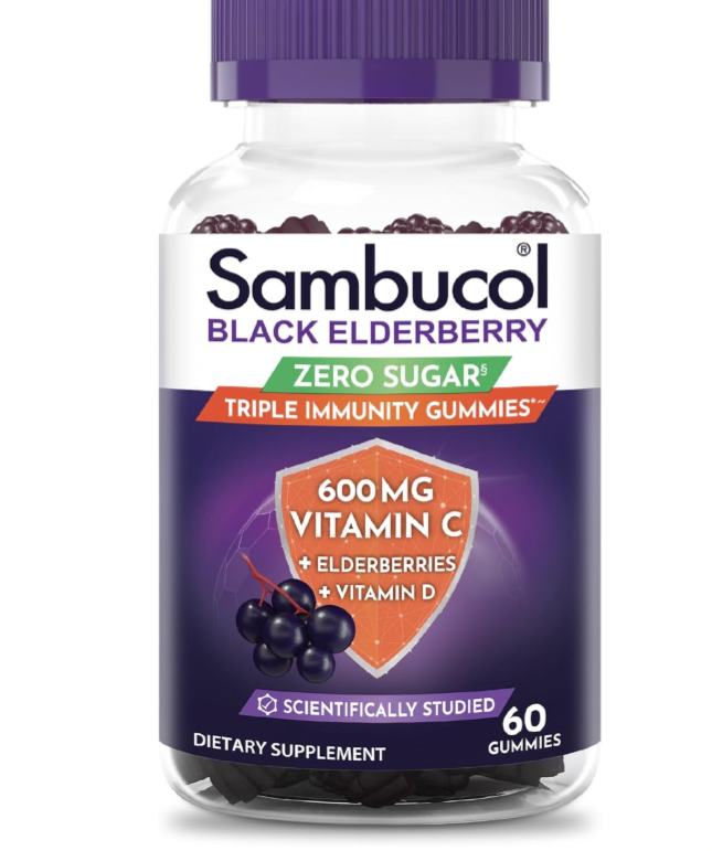 Amazon Sambucol Black Elderberry Zero Sugar Triple Immunity Gummies! thumbnail