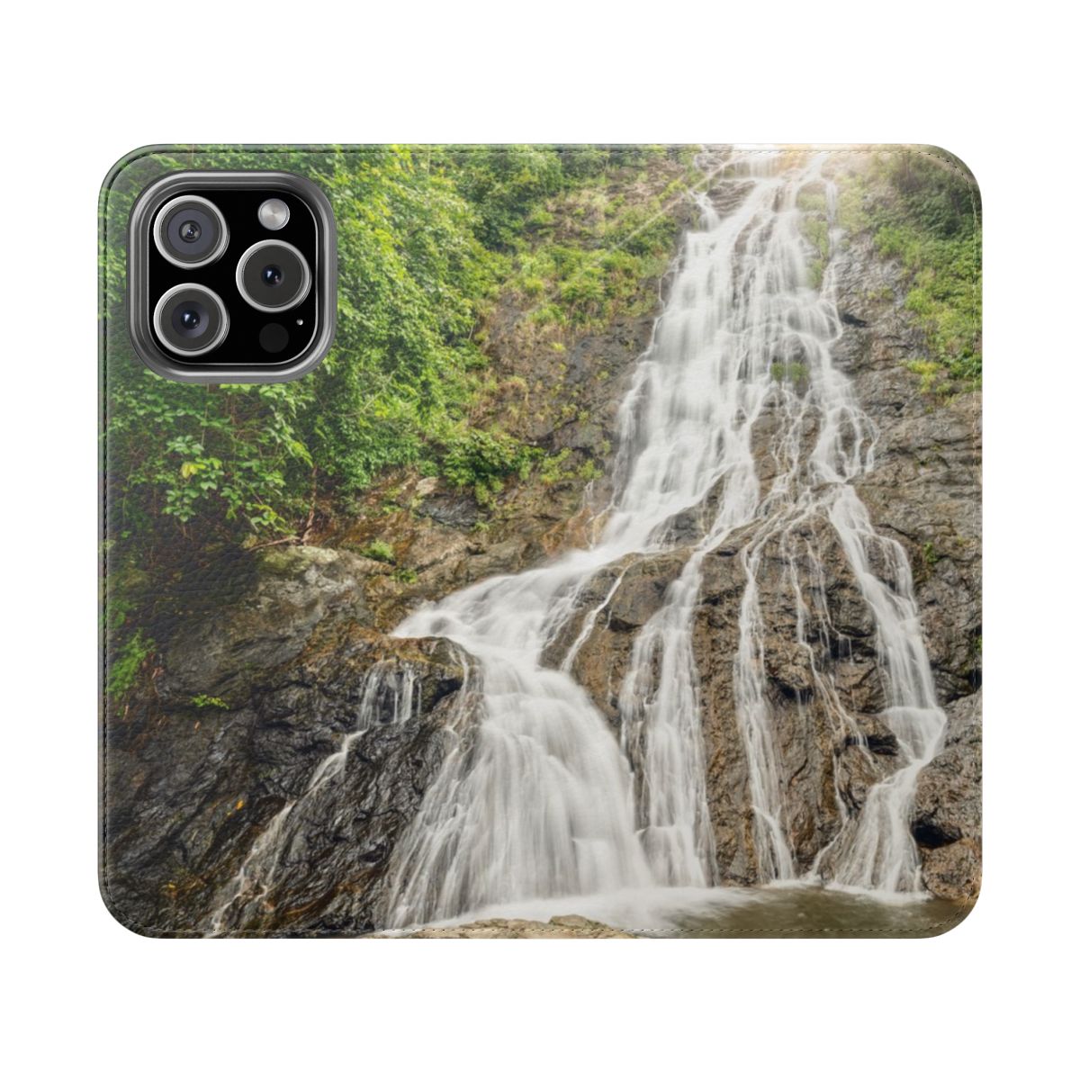 Nature-Inspired Flip Cases for Smartphones, Eco-Friendly Phone Wallet, Customized Phone Covers, Travel Accessory, Gift for Nature Lovers - $35.68 - Waterfalls Of Thailand thumbnail