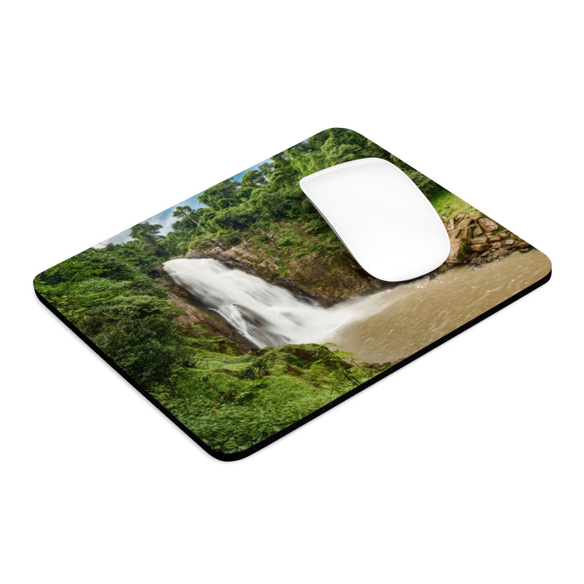 Nature-Inspired Mouse Pad, Waterfall Design, Desk Accessory, Office Gift, Eco-Friendly, Home Office Decor, Relaxing Workspace - $19.02 - Waterfalls Of Thailand thumbnail