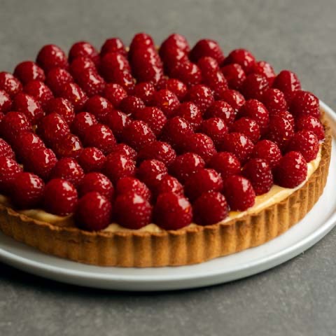 Classic Fresh Raspberry & Custard Tart thumbnail