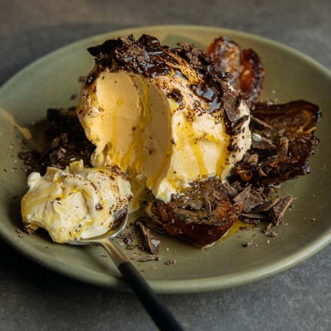 Olive Oil Sautéed Date Ice Cream Sundaes thumbnail