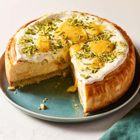 Lemon & Pistachio Baked Cheesecake thumbnail