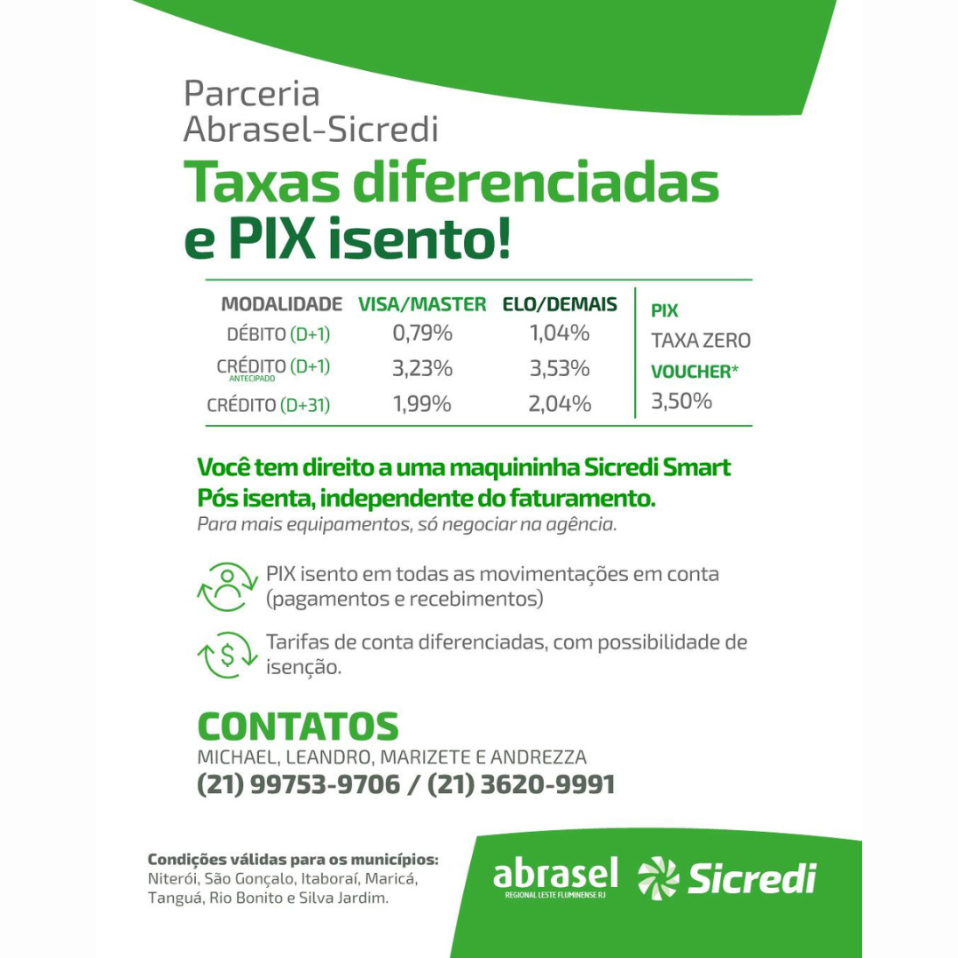 Taxas exclusivas para associados Abrasel Leste Fluminense RJ thumbnail