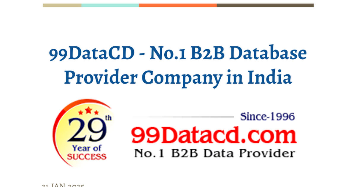 99DataCD - No.1 B2B Database Provider Company in India thumbnail