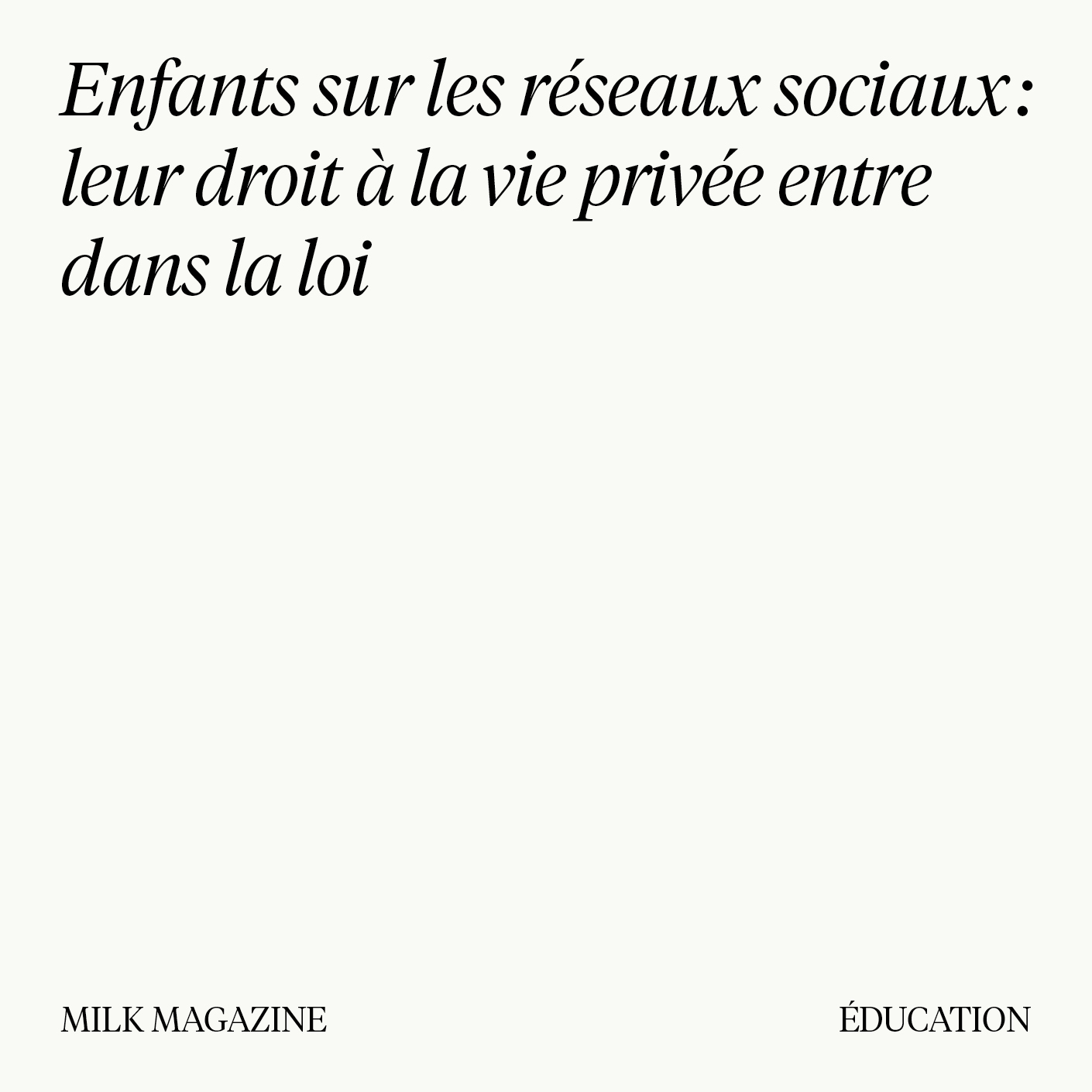 Enfants sur les réseaux sociaux : leur droit à la vie privée entre dans la loi thumbnail