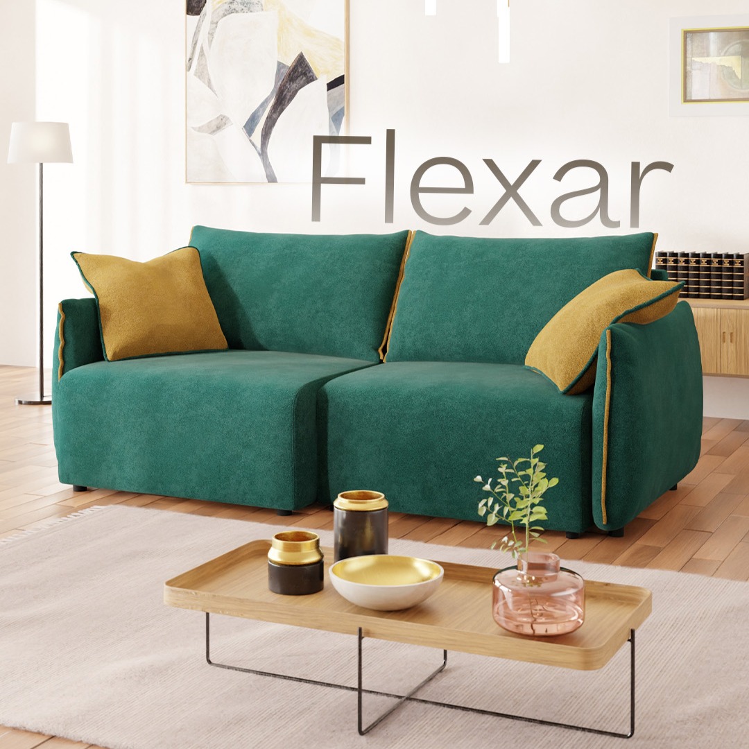 FLEXAR | canapé avec assises coulissantes thumbnail