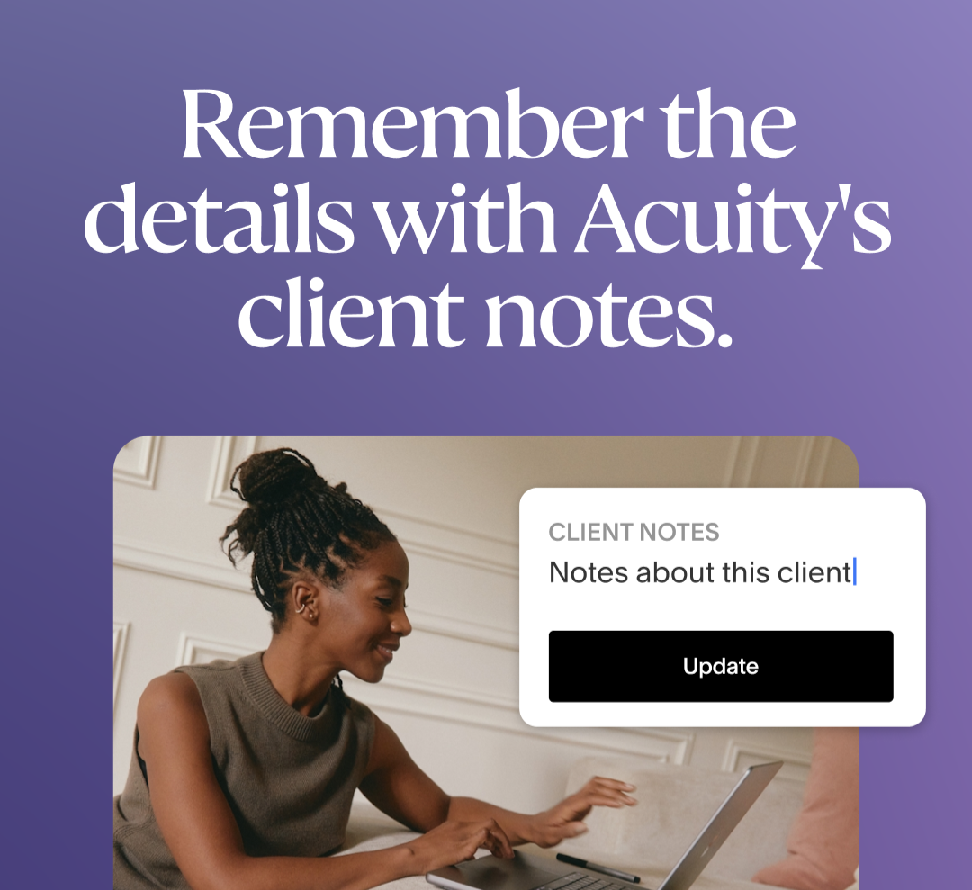 How to set up client notes in Acuity thumbnail