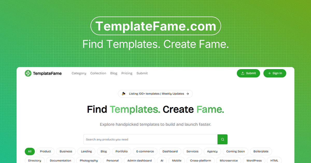 TemplateFame - Popular Templates Directory - TemplateFame thumbnail