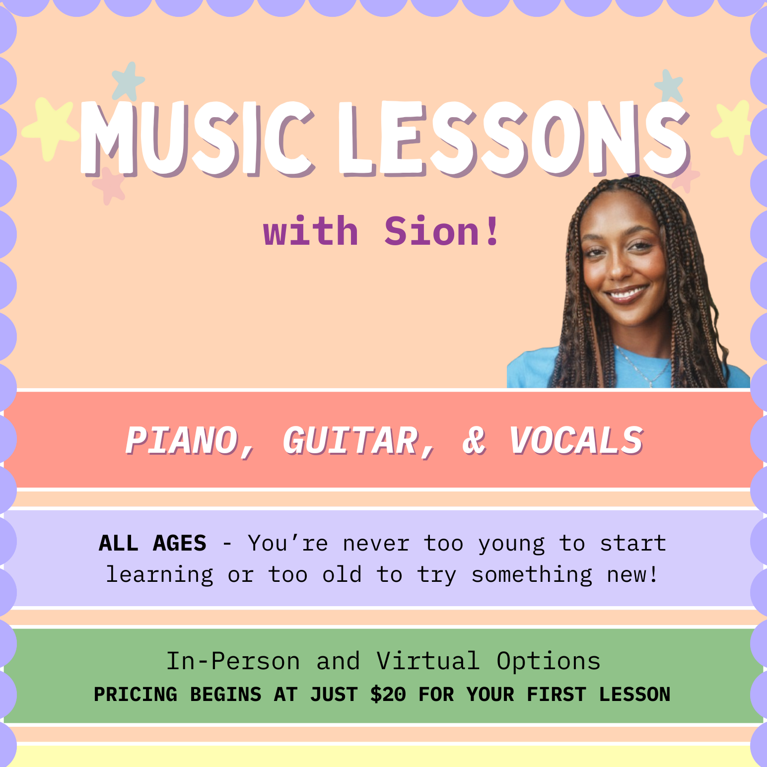 Schedule a Music Lesson with Sion! thumbnail