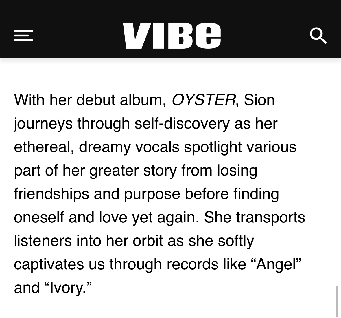 Read VIBE Magazine’s Review of “OYSTER” thumbnail