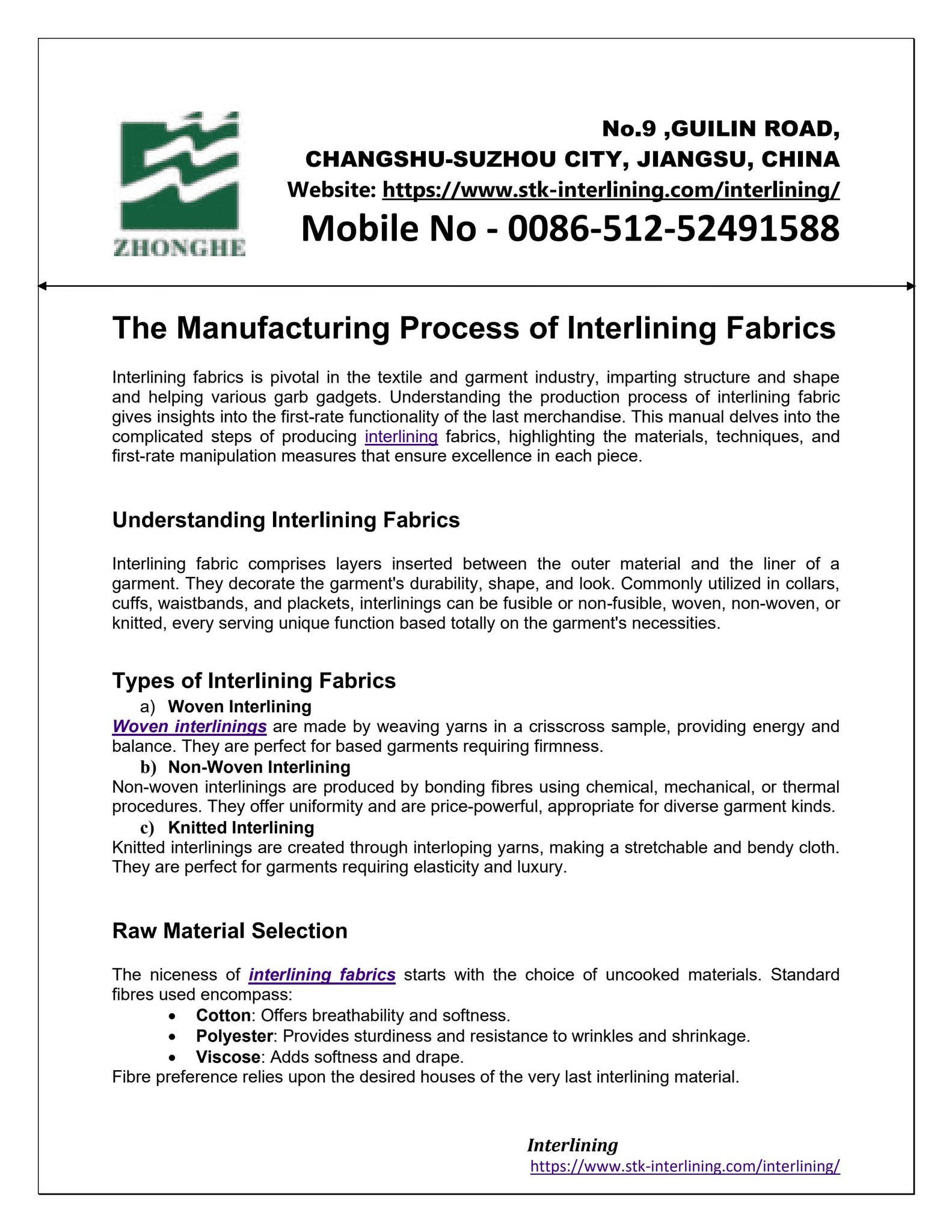 Inside the Manufacturing Process of Interlining Fabrics thumbnail