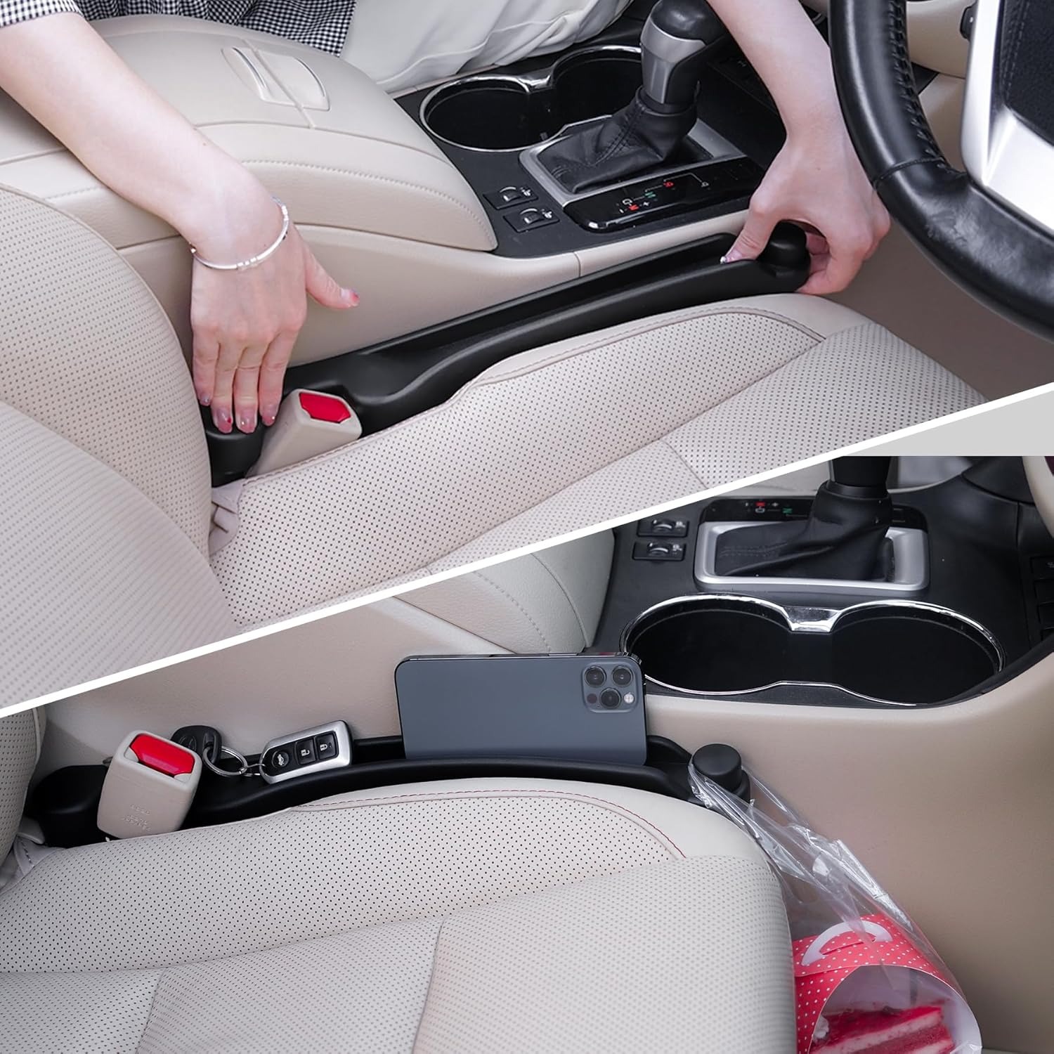 3-in-1 Car Seat Gap Filler | Soft Foam Organizer (Set of 2) thumbnail
