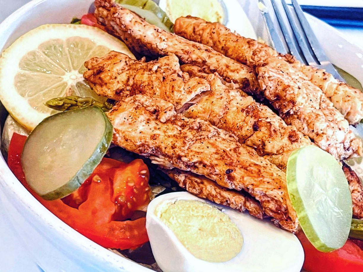 We’re open for lunch on Saturdays at 11am! It’s a great time to come try our grilled chicken salad with our homemade ran