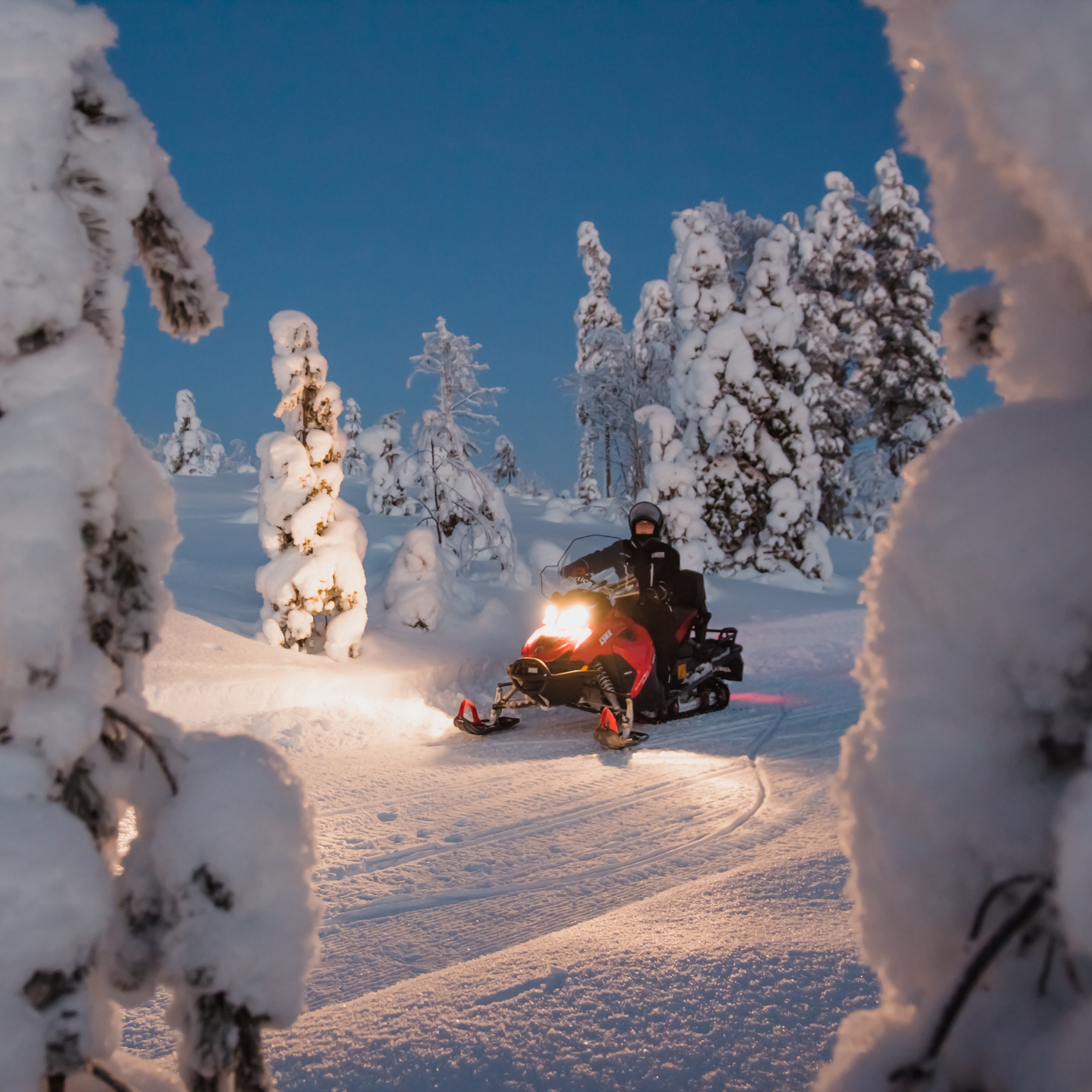 Evening Snowmobile Safari with Campfire in Saariselkä thumbnail