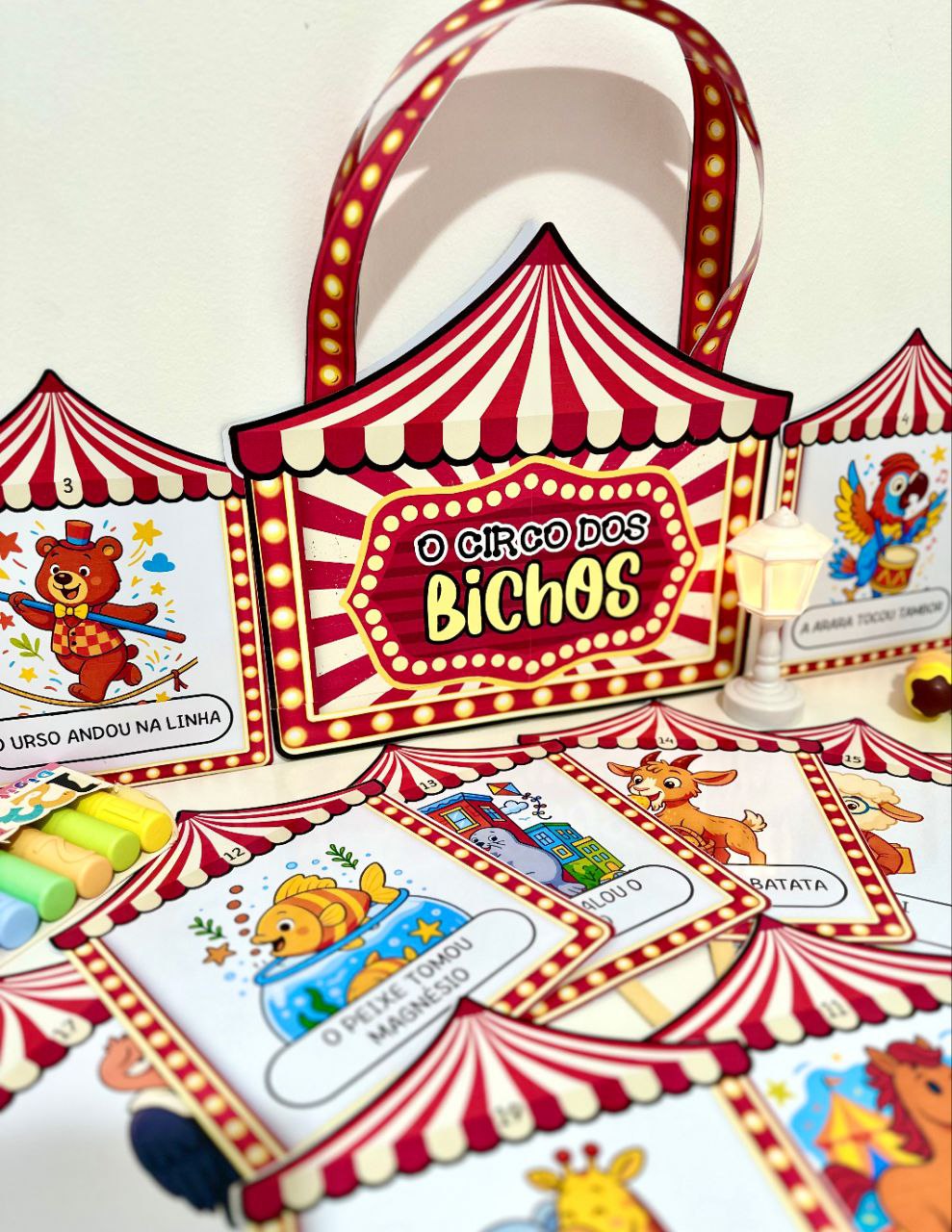 História Rimada na Sacola – O Circo dos Bichos  - Alfabetização Infantil | Hotmart thumbnail