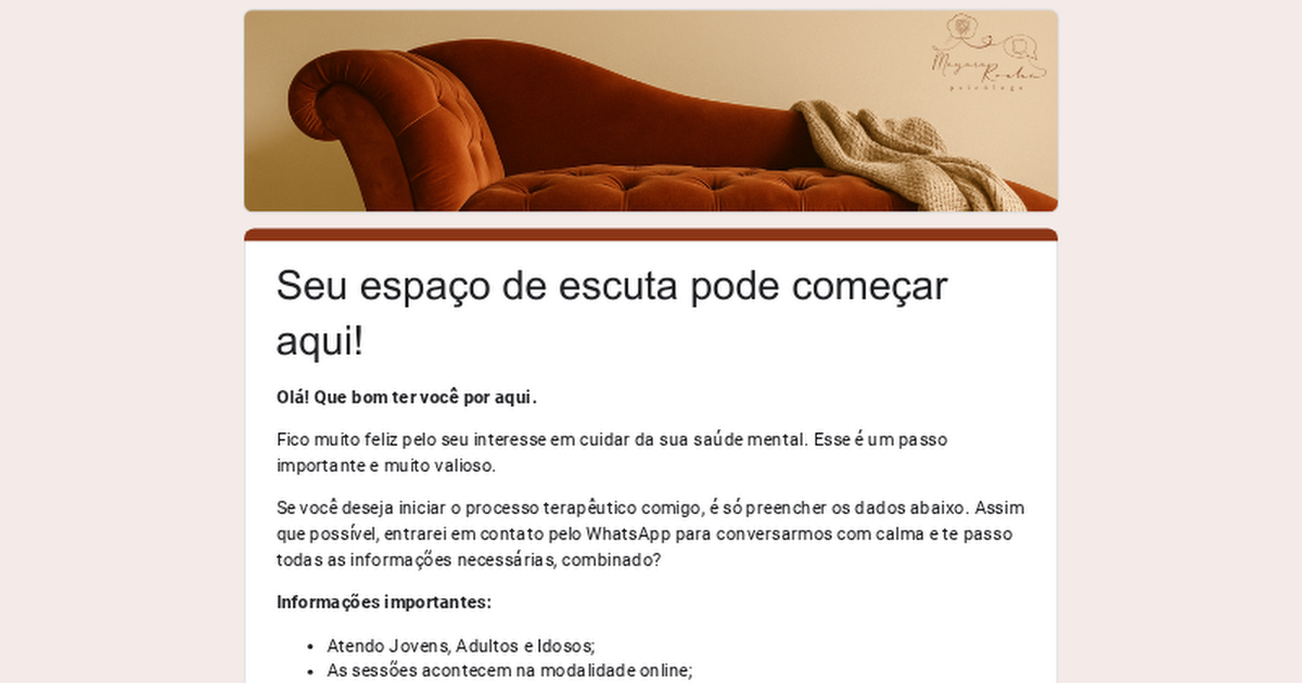 Seu espaço de escuta pode começar aqui! thumbnail
