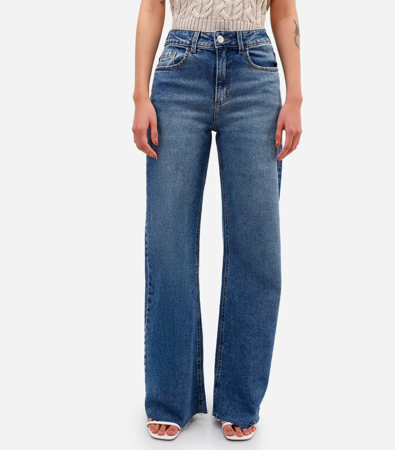 Calça wide leg com elastano thumbnail