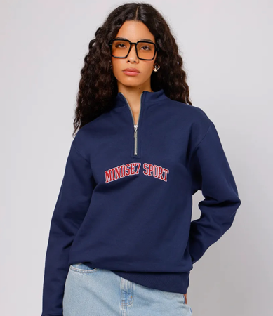 Casaco moletom mindset azul marinho thumbnail