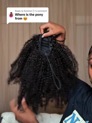 Replying to @Summer ᥫ᭡ I got this Afro kinky curly ponytail in 22 inches from beauty youth. I purchased it in 2020 and d