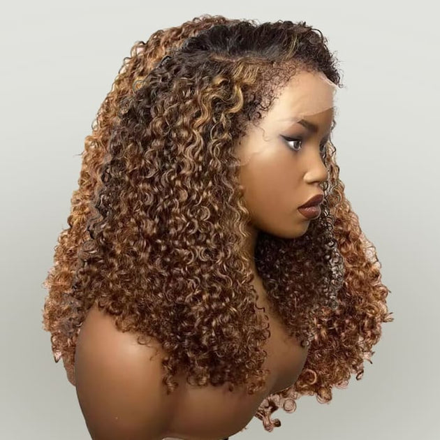 Cynosure hair 8x5 4c edge glueless blonde highlight curly wig,code:TT25 thumbnail