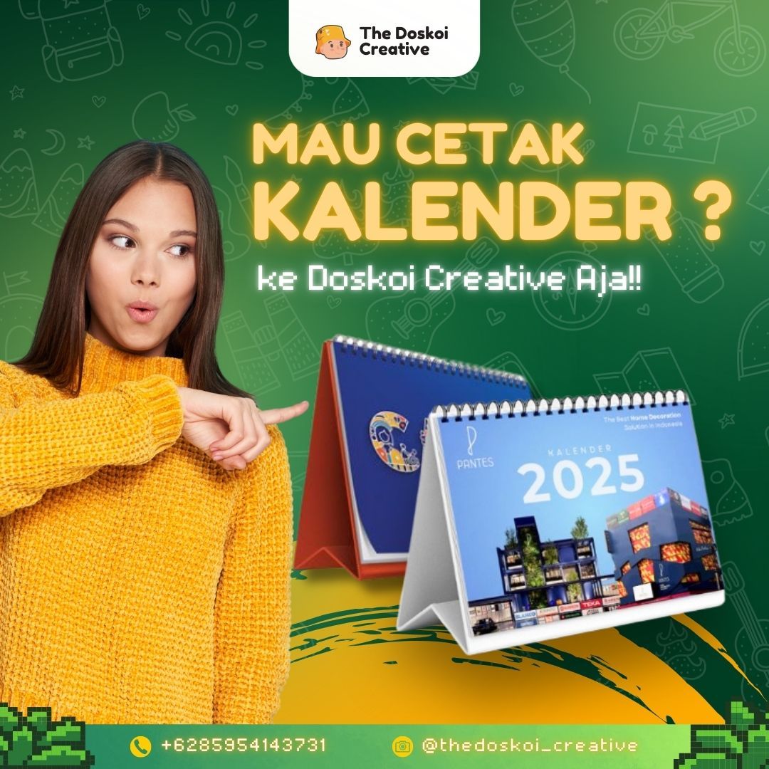 Cetak Kalender Gak Perlu Ribet? Ke Doskoi Creative Aja!

Pusing urus cetak kalender untuk bisnis atau event? Di Doskoi C