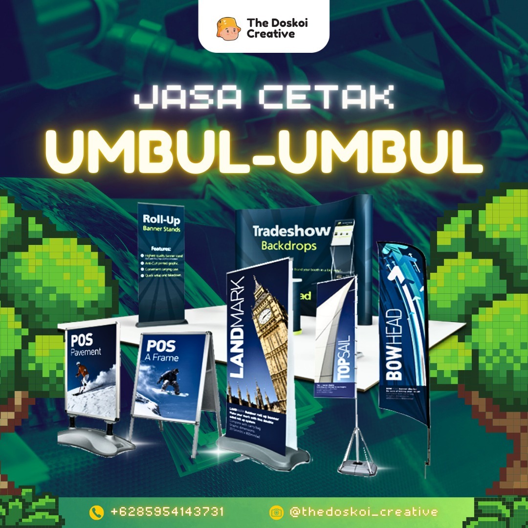 Ingin cetak umbul-umbul dan bendera untuk promosi atau acara spesial? The Doskoi Creative adalah solusinya! Kami menyedi