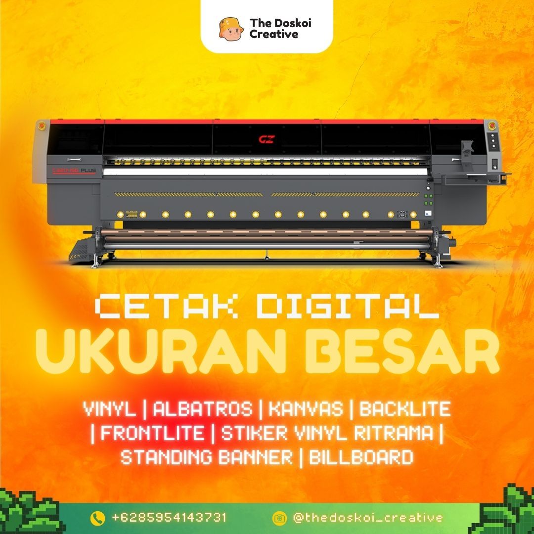 Butuh banner atau spanduk cepat dan berkualitas? Doskoi Creative solusinya! Dengan layanan super cepat dan hasil cetak y