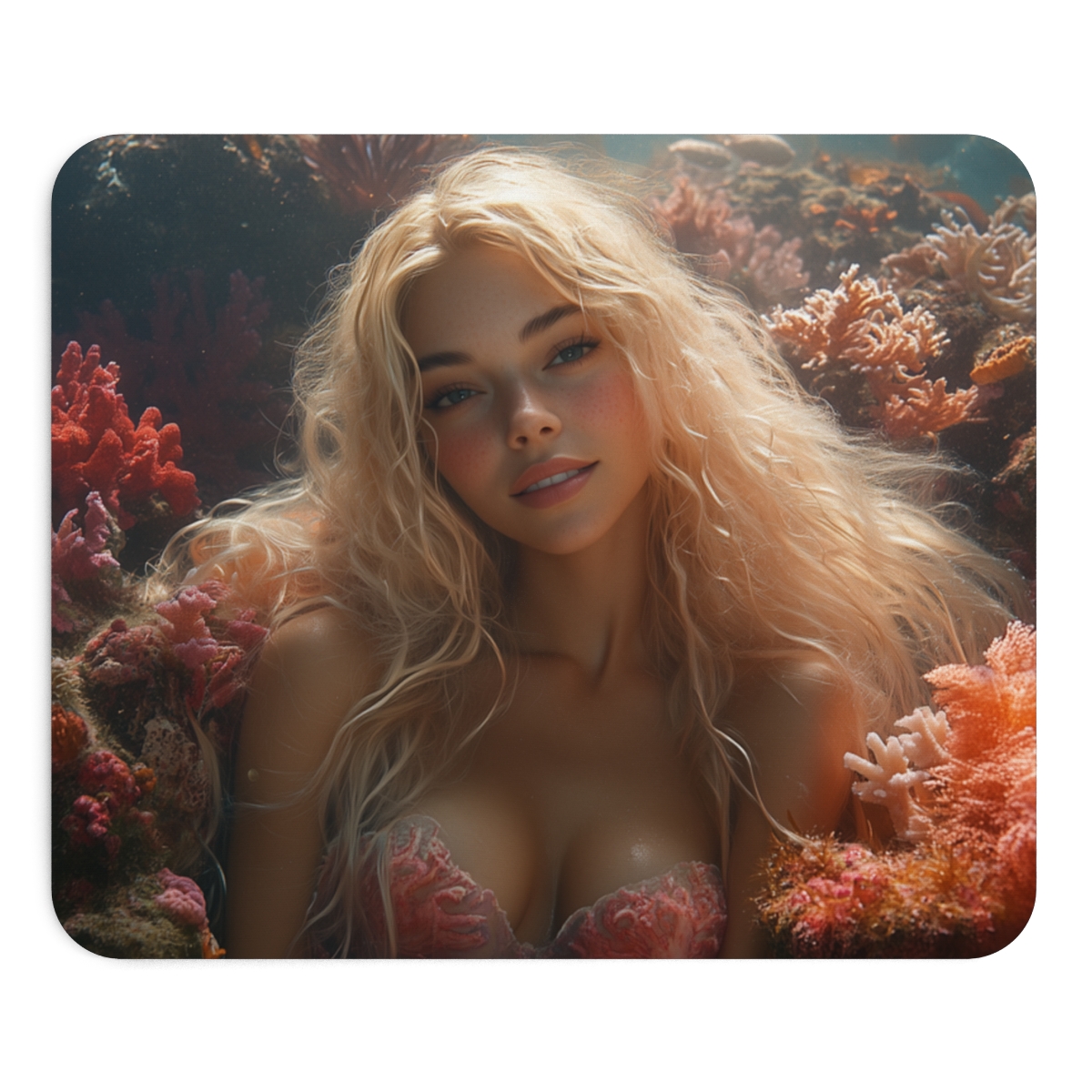 Underwater Beauty Mouse Pad, Ocean-Themed Desk Accessory, Aesthetic Mouse Mat, Gift for Ocean Lovers, Home Office Decor - $23.65 - Ethereal Beauty Art thumbnail
