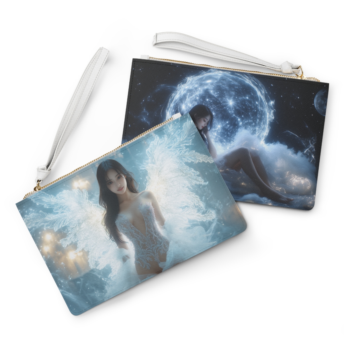 Celestial Fantasy Clutch Bag - Ethereal Handbag, Boho Chic Accessory, Dreamy Evening Purse, Cosmic Gift for Her, Festival Fashion - $32.42 - Ethereal Beauty Art thumbnail
