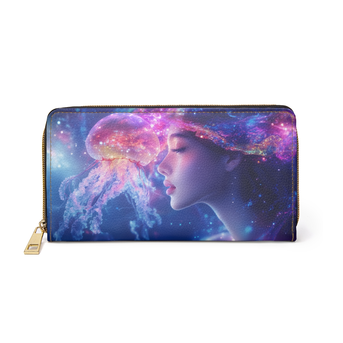 Galactic Dreams Zipper Wallet | Cosmic Art Purse | Celestial Wallet for Women | Unique Gift for Space Lovers | Stylish Everyday Accessory - $19.78 - Ethereal Beauty Art thumbnail