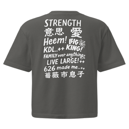 KL Merch - SU' 25 - Women’s heavyweight boxy tee GRAY/WHITE thumbnail