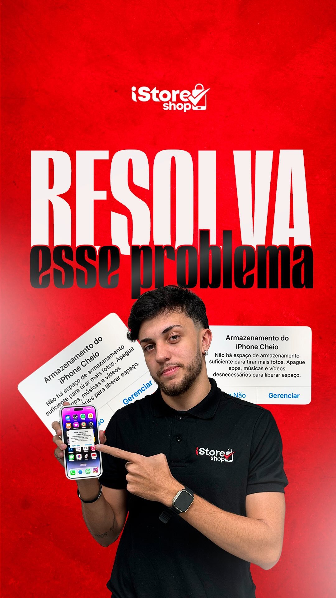 Aprenda a resolver esse problema rápido ⚡️🤯

Use essa dica rápida para liberar espaço de armazenamento em seu iPhone! 

