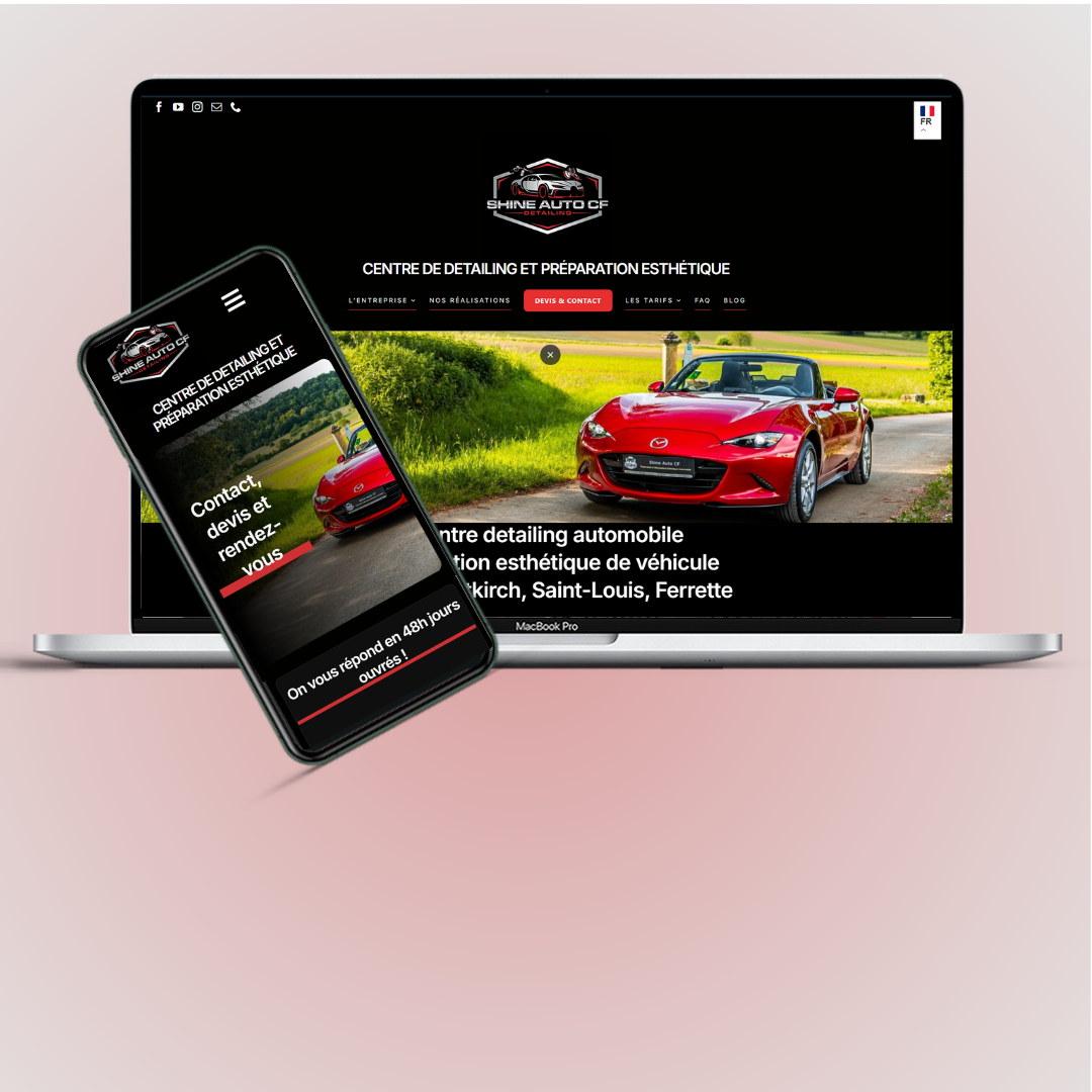 Site vitrine : Shine Auto CF en Alsace thumbnail