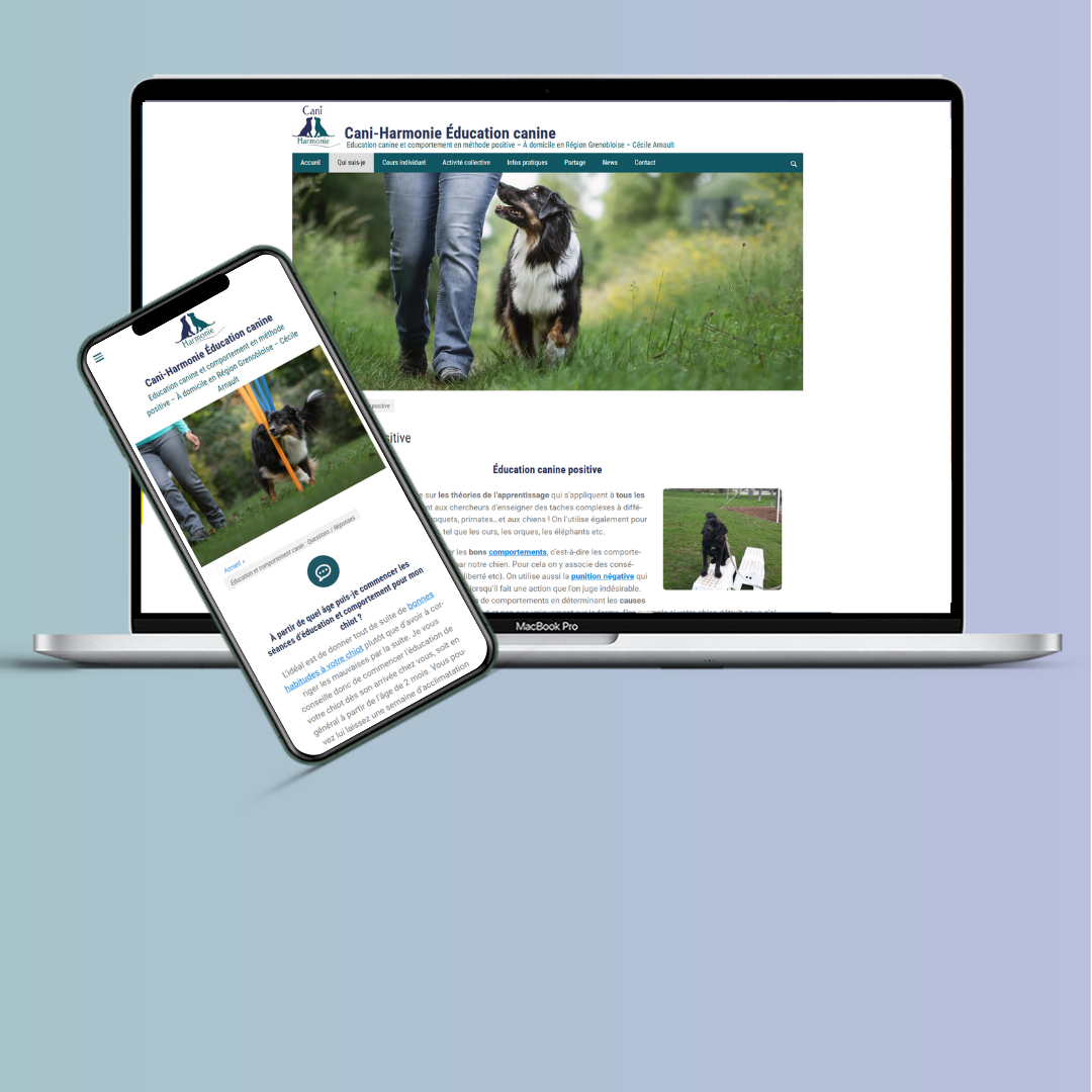Site vitrine : Cani-Harmonie à Grenoble thumbnail