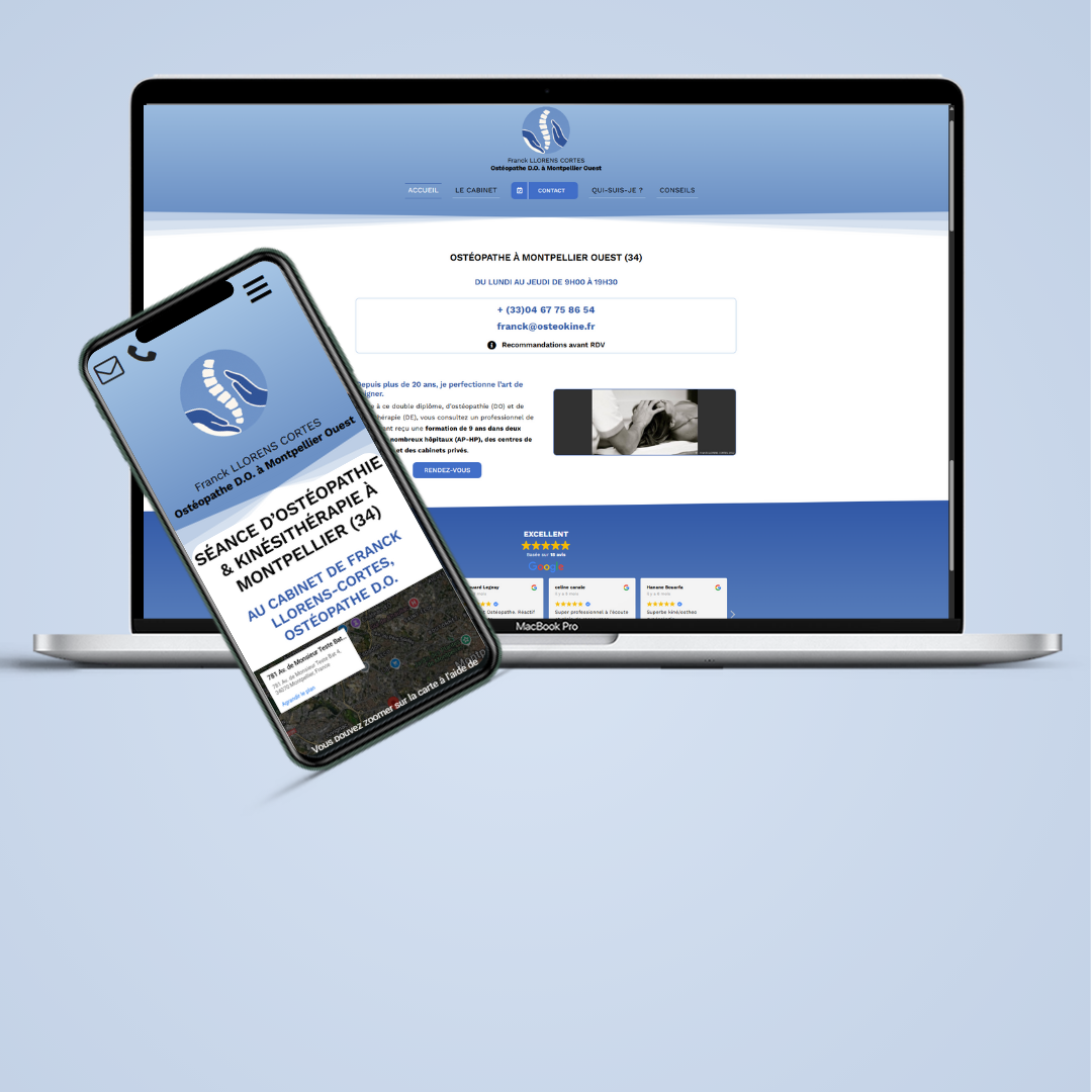 Site vitrine : Ostéopathe à Montpellier thumbnail